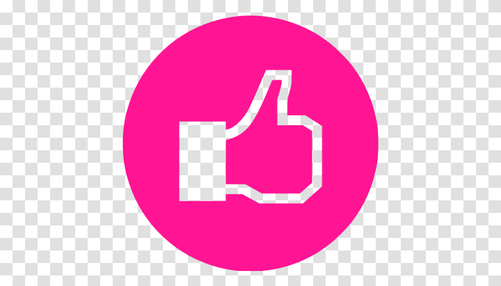 Deep Pink Facebook Like 4 Icon Like Button Youtube, First Aid, Symbol, Hand, Text Transparent Png