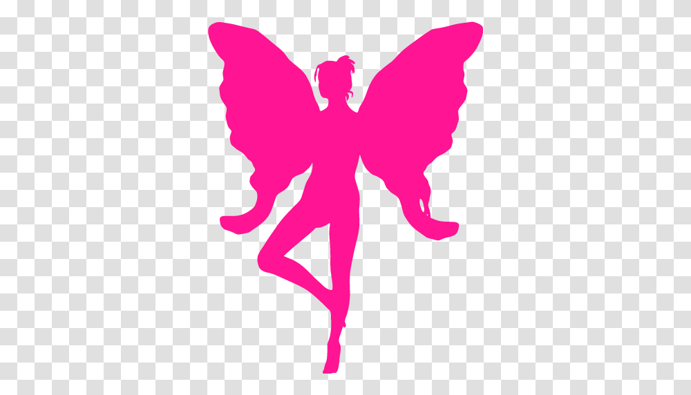 Deep Pink Faery Icon, Cupid, Silhouette, Light Transparent Png