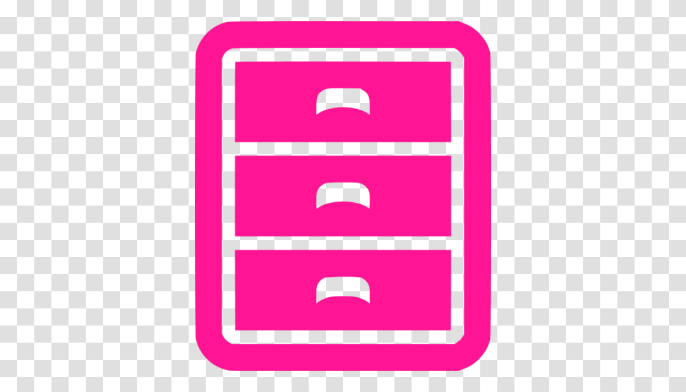 Deep Pink Filing Cabinet Icon, Furniture, First Aid, Label Transparent Png