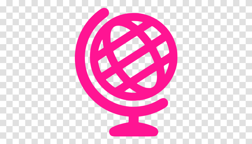 Deep Pink Globe 3 Icon Grey Globe Icon, Logo, Symbol, Trademark, Sphere Transparent Png