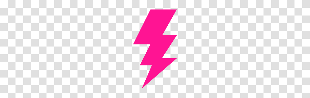 Deep Pink Lightning Bolt Icon, Logo, Trademark Transparent Png