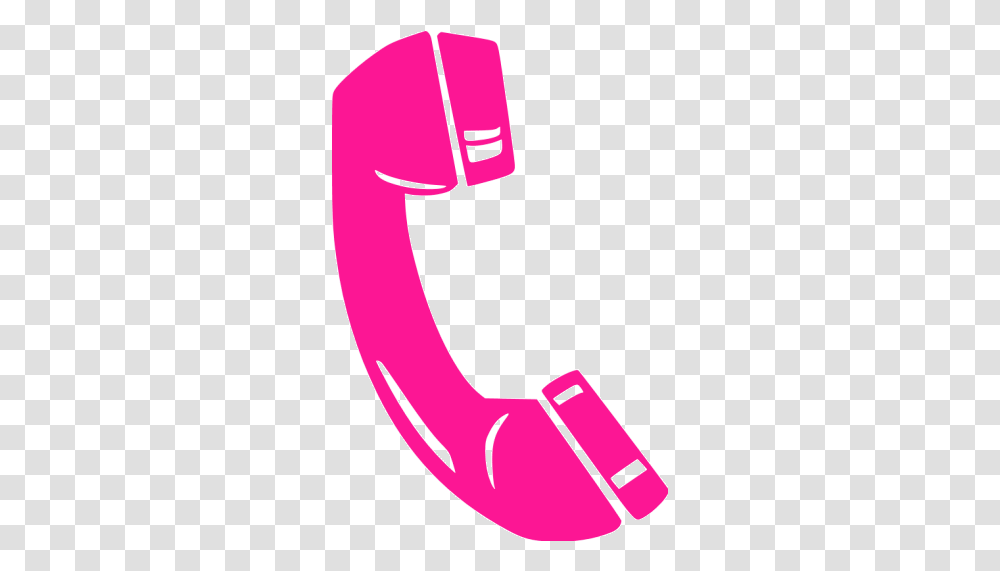 Deep Pink Phone 28 Icon Icon Pink Phone, Text, Whistle, Label Transparent Png