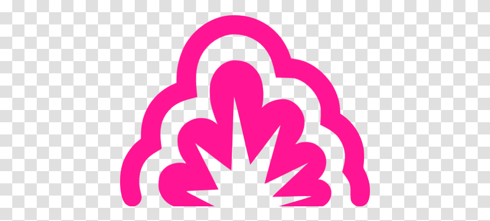 Deep Pink Smoke Explosion Icon Free Deep Pink Explosion Icons Gas Explosion Icon, Purple, Heart, Light, Symbol Transparent Png