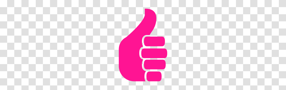 Deep Pink Thumbs Up Icon, Logo, Trademark Transparent Png