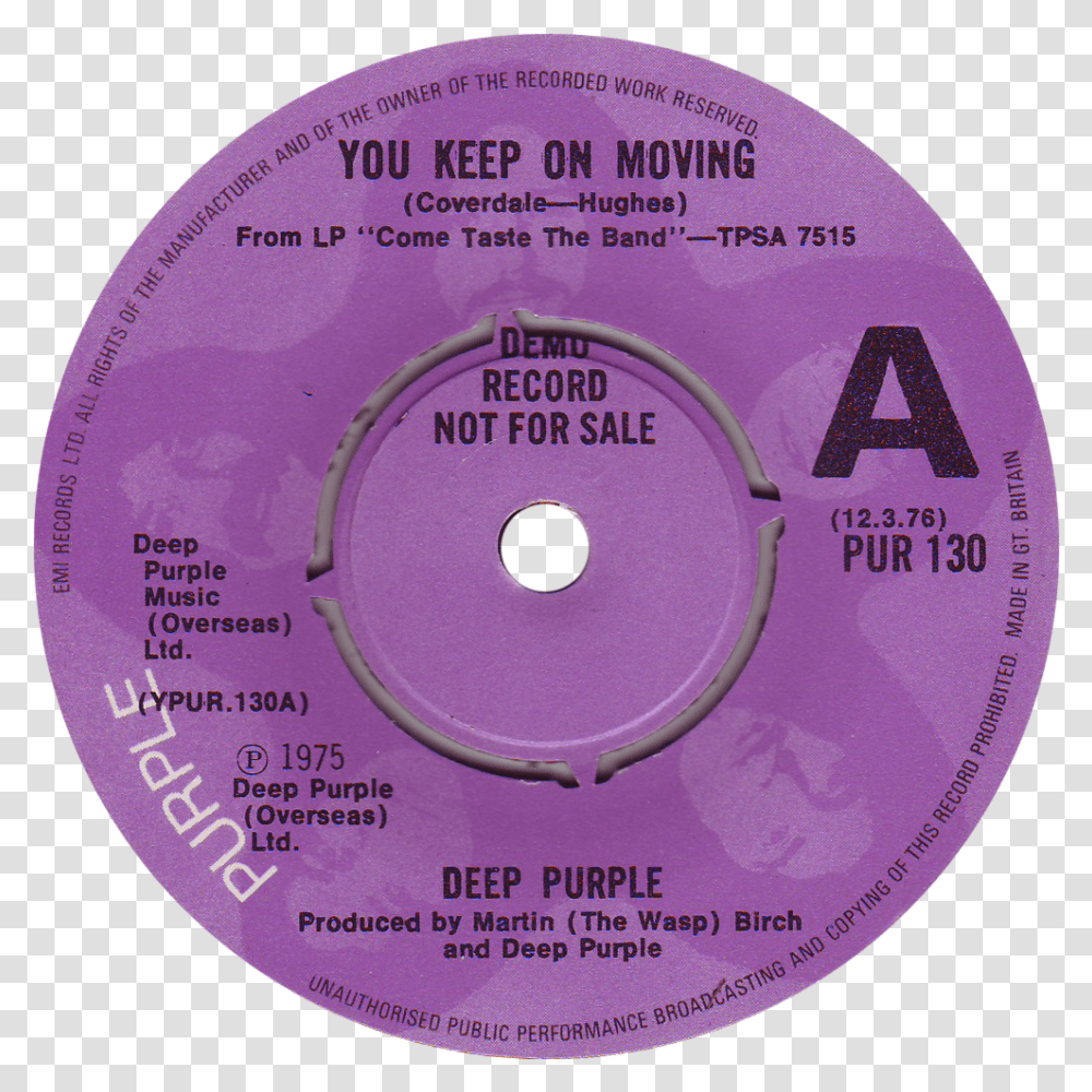 Deep Purple Logo Optical Disc, Disk, Dvd Transparent Png