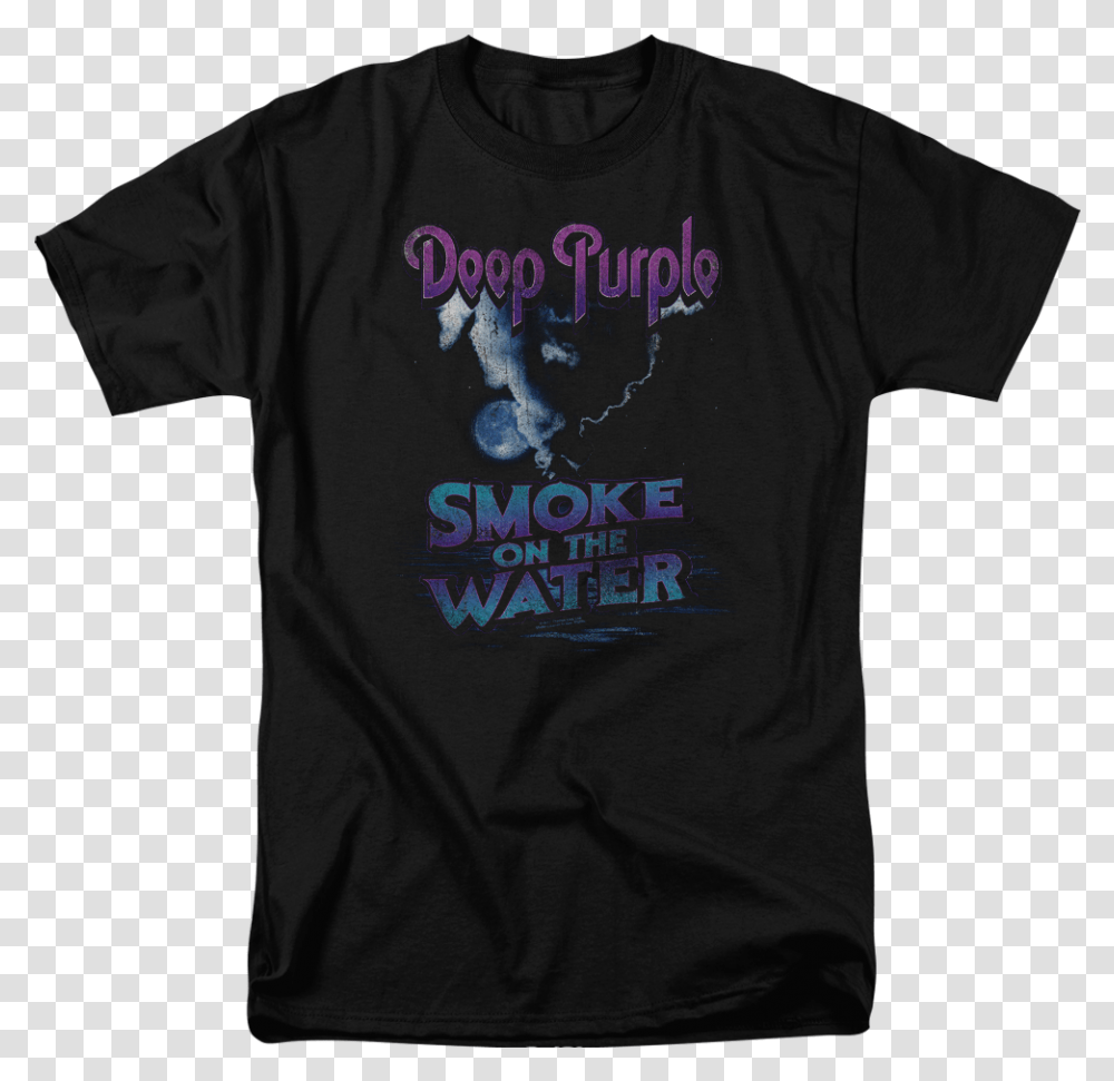Deep Purple Smoke On The Water T Shirt Twilight Zone Shirt, Apparel, T-Shirt, Person Transparent Png