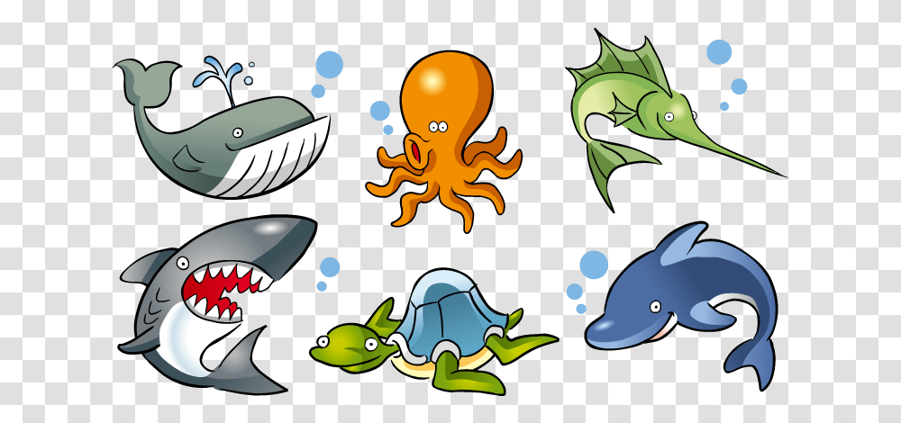 Deep Sea Creature Aquatic Animal Ocean Marine Life Cartoon Marine Life, Bird, Fish Transparent Png