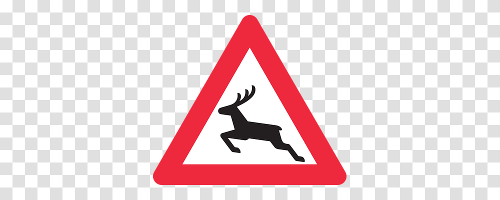Deer Animals, Road Sign, Stopsign Transparent Png