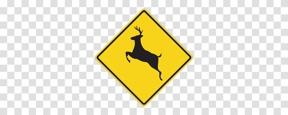 Deer Animals, Road Sign Transparent Png