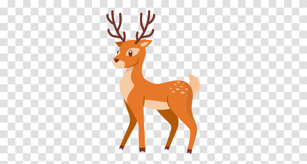 Deer Animal Cartoon Cartoon Deer No Background, Mammal, Wildlife, Antelope, Kangaroo Transparent Png