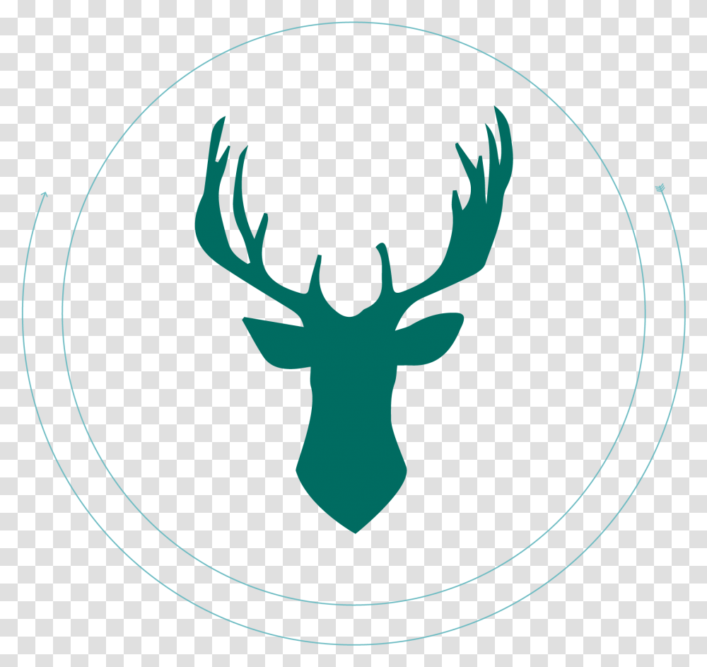 Deer Antler Buck Silhouette Deer Head Clipart Black And White, Emblem, Logo, Trademark Transparent Png
