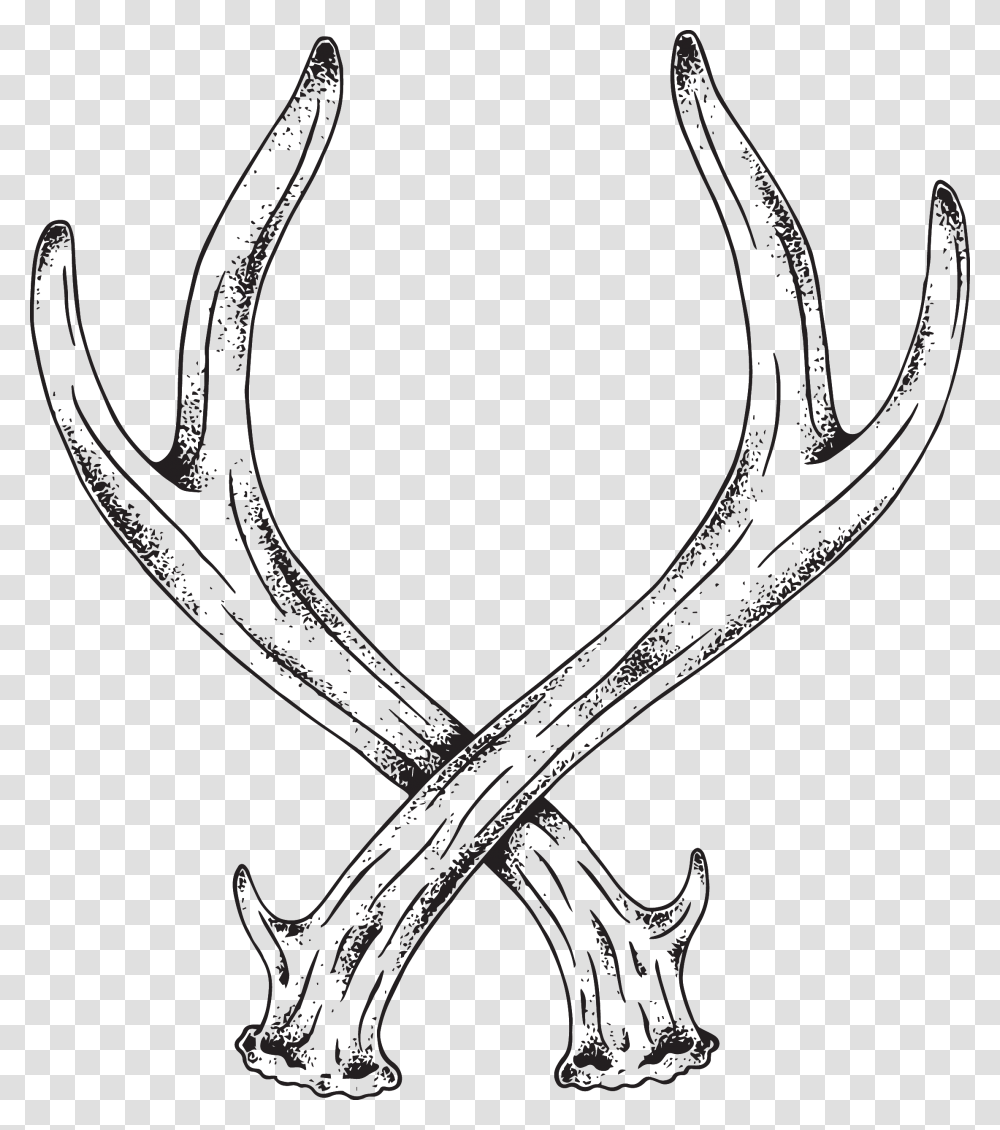 Deer Antler Line Art, Arrow, Axe Transparent Png