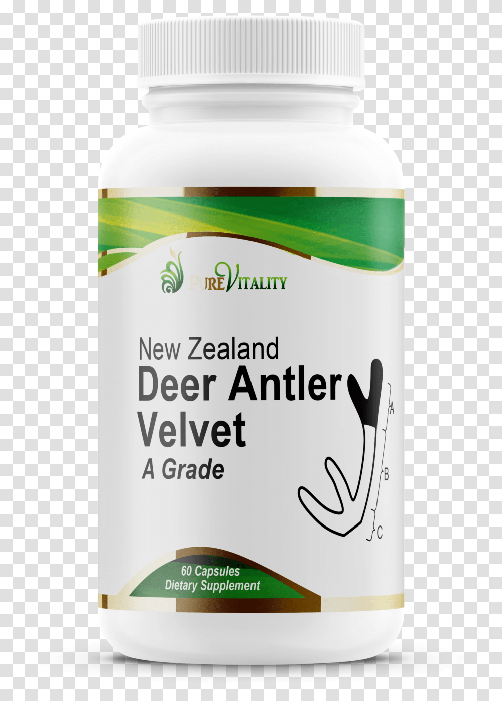 Deer Antler Velvet Grade A 60 X 250mg Velvet Antler, Plant, Shaker, Bottle, Flower Transparent Png