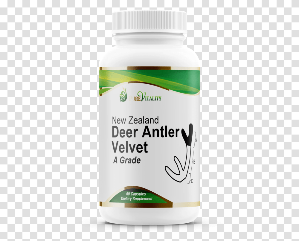Deer Antler Velvet Grade A 60 X 250mg Velvet Antler, Shaker, Bottle, Plant, Flower Transparent Png