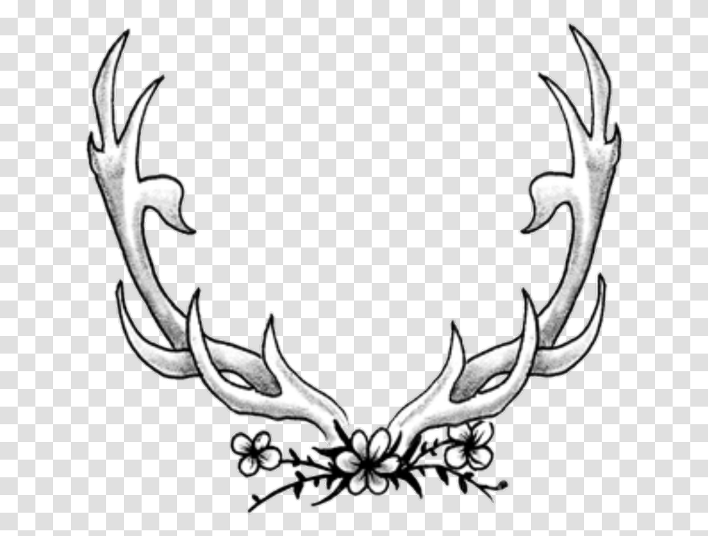 Deer Antlers Sketch Transparent Png