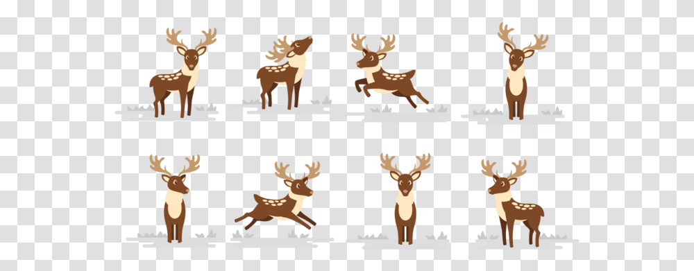 Deer Caribou Cartoon Vector Caribou Animated, Mammal, Animal, Crowd Transparent Png
