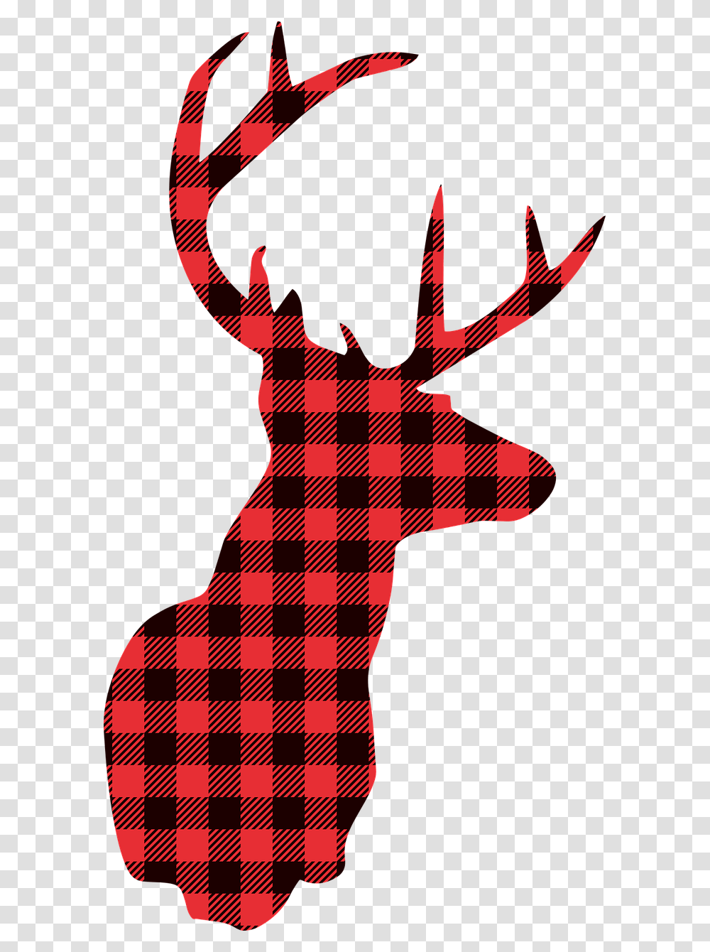 Deer Christmas Lumberjack Free Photo Buffalo Plaid Deer Clipart, Hand, Kneeling Transparent Png