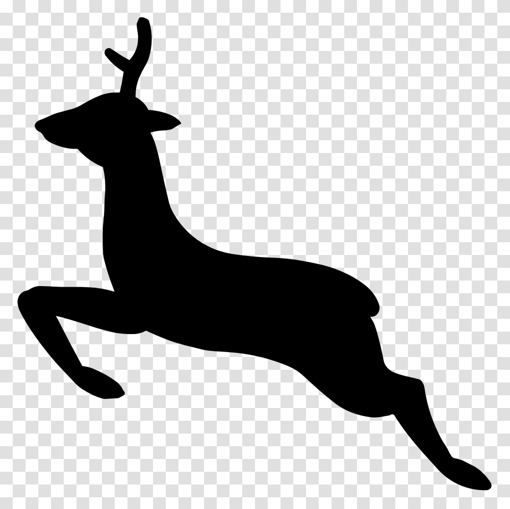 Deer Clip Art, Silhouette, Mammal, Animal, Stencil Transparent Png