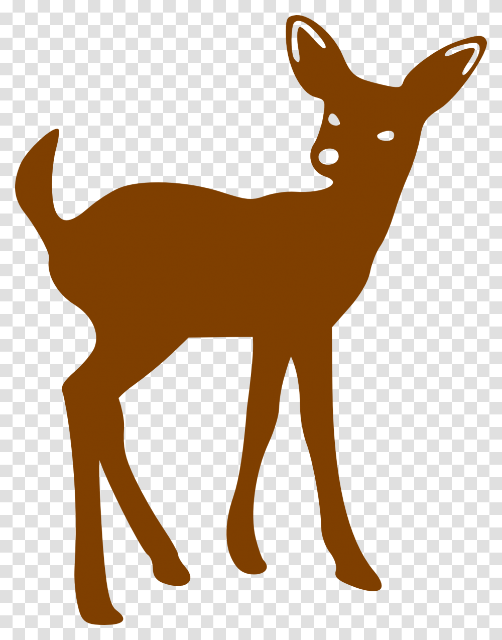 Deer Face Silhouette Baby Deer Svg Free, Wildlife, Mammal, Animal, Antelope Transparent Png