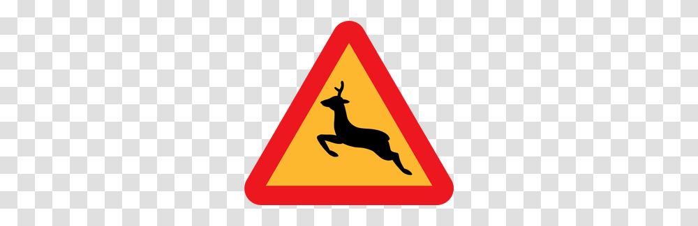 Deer Free Clipart, Road Sign, Antelope, Wildlife Transparent Png