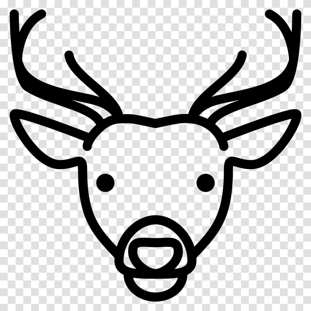 Deer Head Animal Icons Deer, Scissors, Blade, Weapon, Weaponry Transparent Png