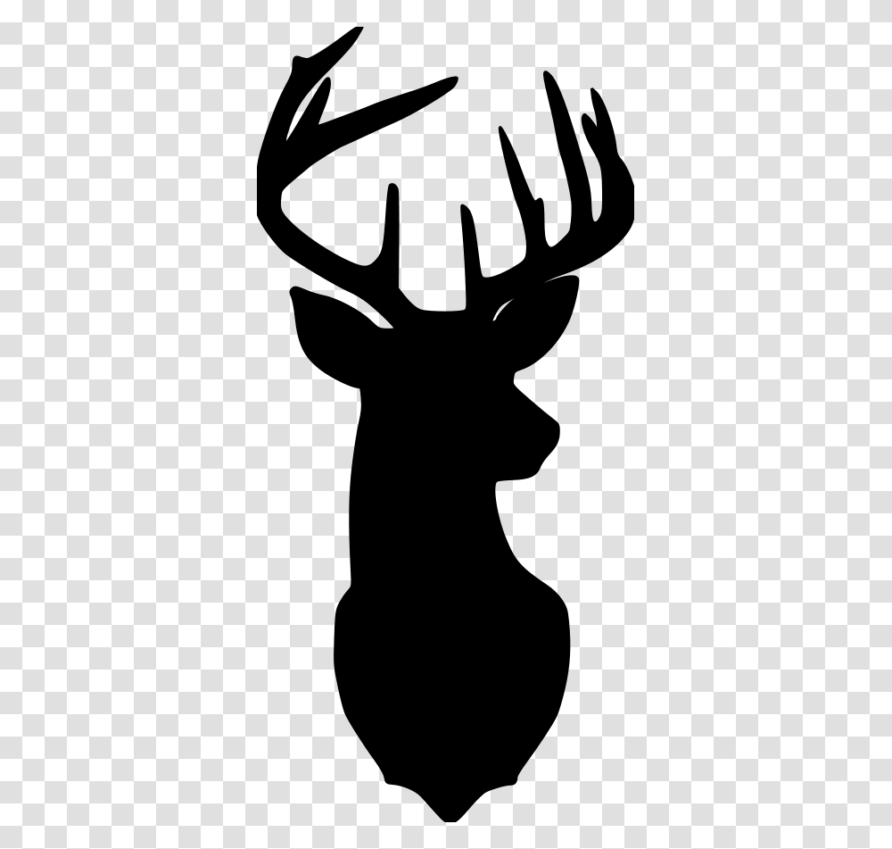 Deer Head Deer Head Silhouette, Gray, World Of Warcraft Transparent Png