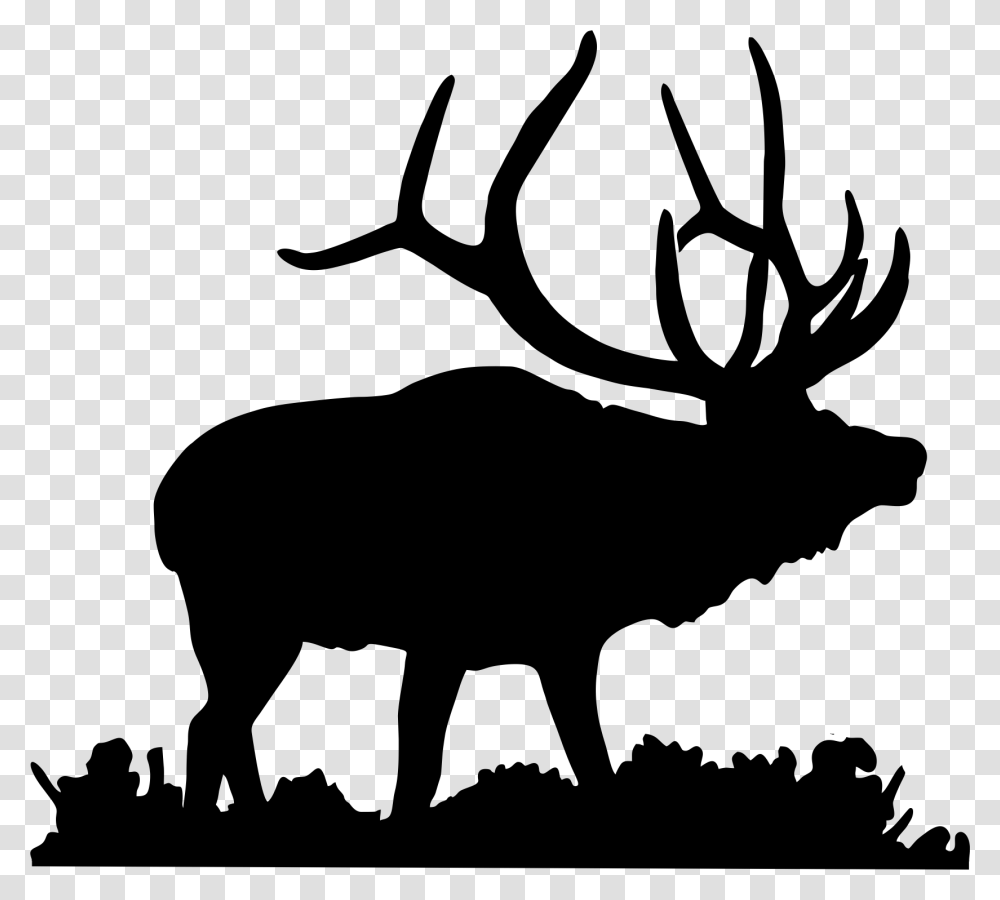 Deer Head Silhouette Download Bull Elk Clip Art, Wildlife, Mammal, Animal, Cow Transparent Png