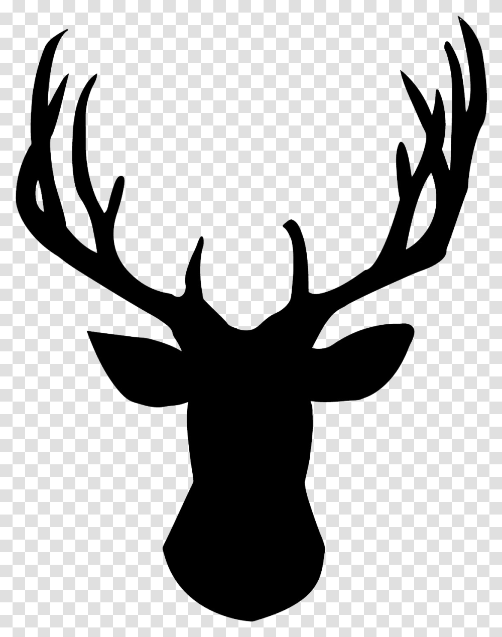 Deer Head Silhouette Free, Cross Transparent Png