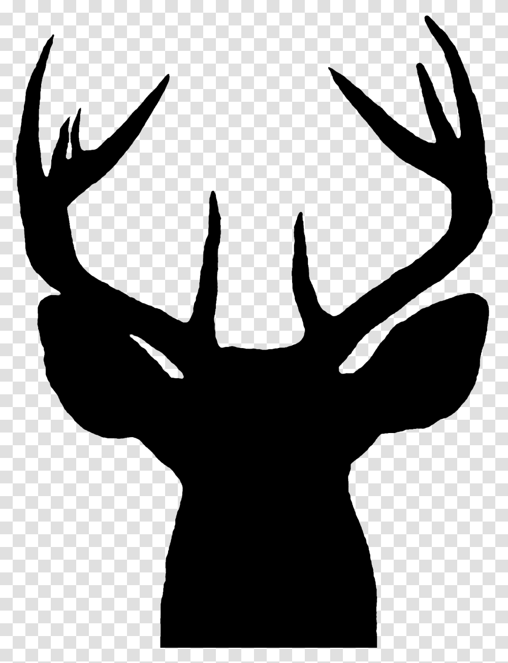 Deer Head Silhouette, Stencil, Person, Human, Antler Transparent Png