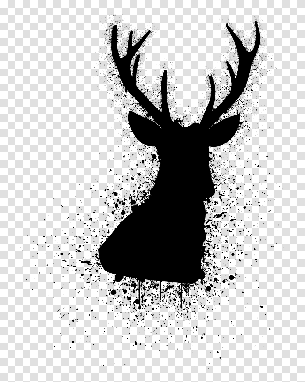 Deer Head Vector, Gray, World Of Warcraft Transparent Png