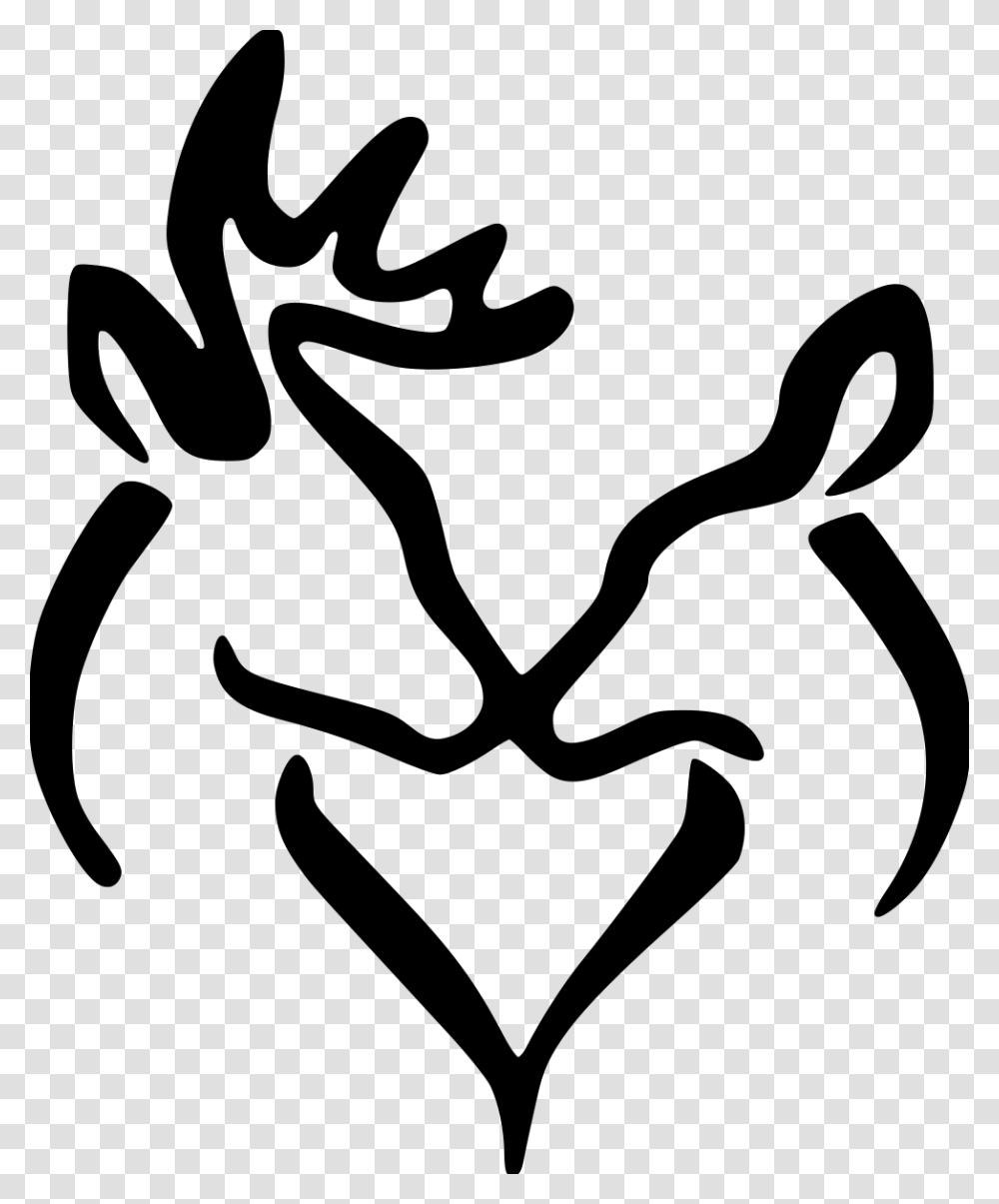 Deer Heart Buck And Doe Silhouette, Gray, World Of Warcraft Transparent Png