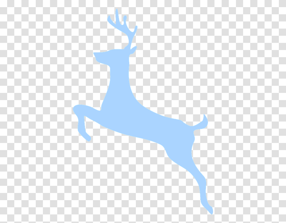 Deer Jumping Silhouette Blue Isolated Wildlife Matt Pond Pa Emblems, Axe, Tool, Mammal, Animal Transparent Png