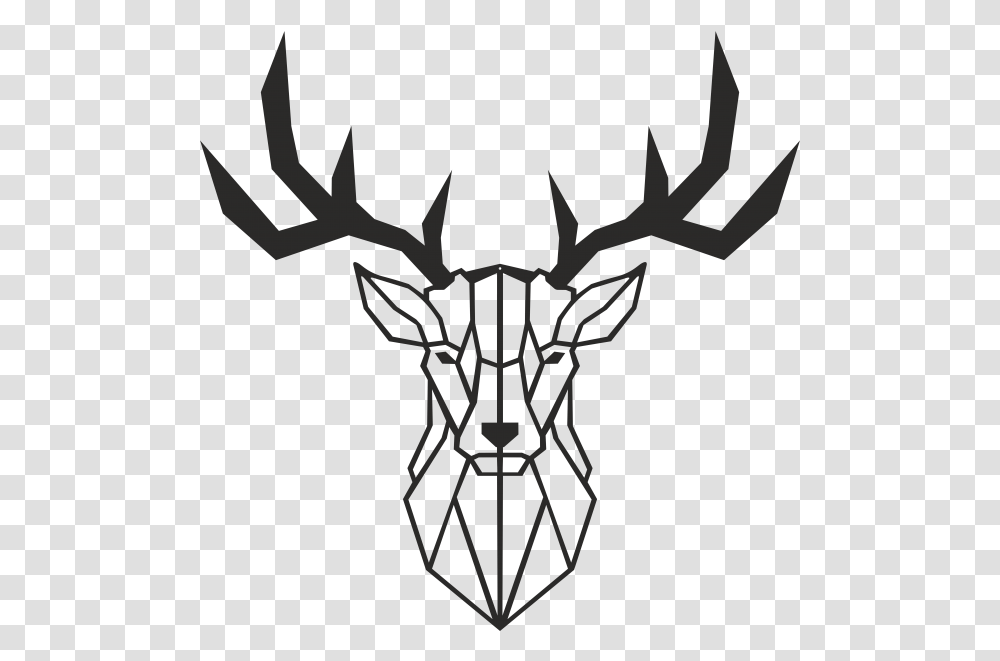Deer Metal Wall Art Decor Animal Line Art Design, Antler, Stencil Transparent Png
