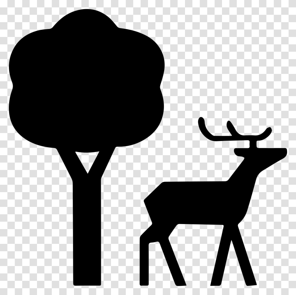 Deer Nature Icon For Instagram Highlights, Silhouette, Chair, Furniture, Wildlife Transparent Png