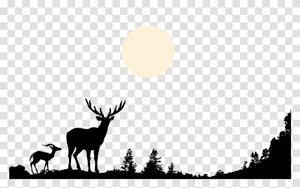 Deer Nature Wildlife Clip Art, Moon, Outdoors Transparent Png