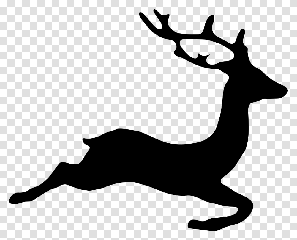 Deer Shape Clipart Reindeer, Silhouette, Mammal, Animal, Stencil Transparent Png
