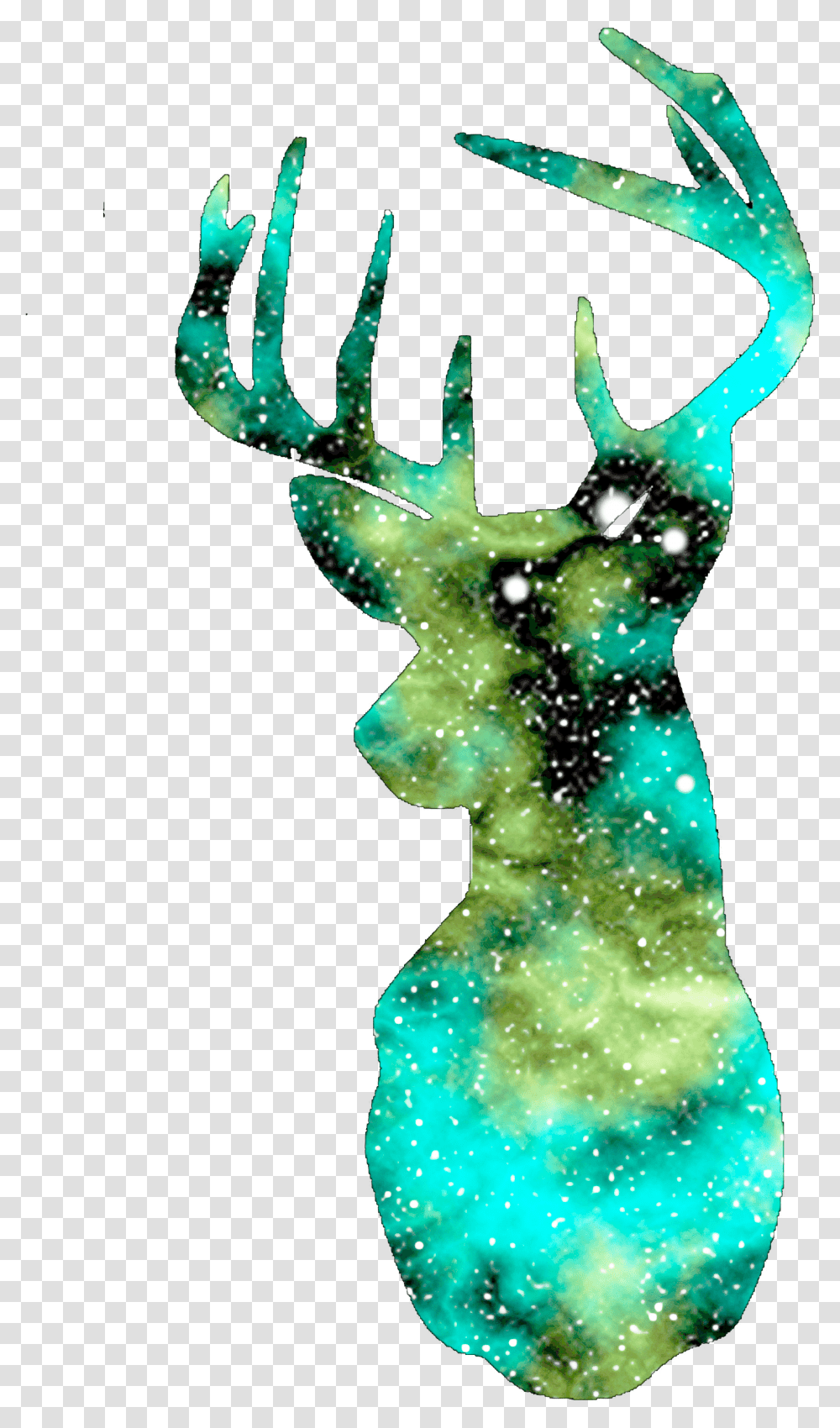Deer Silhouette Galaxy Galaxy Deer Transparent Png