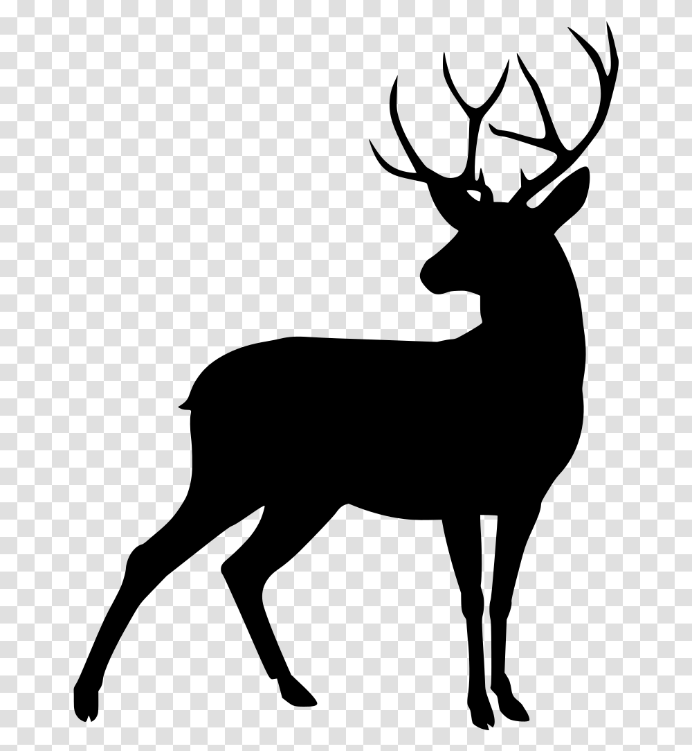 Deer Silhouette, Gray, World Of Warcraft Transparent Png