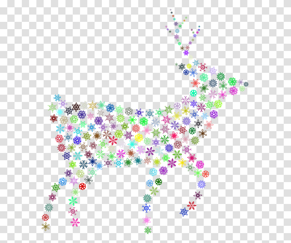 Deer Silhouette Snowflakes Prismatic Craft, Bead, Accessories, Accessory Transparent Png