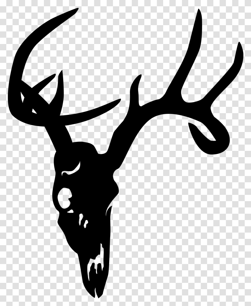 Deer Skull Black Deer Skull, Gray, World Of Warcraft Transparent Png