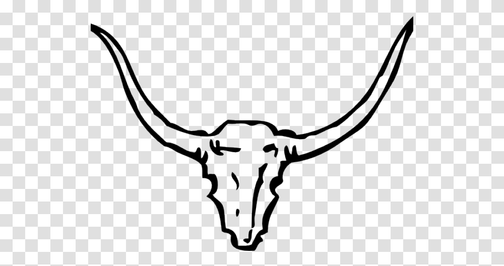 Deer Skull Clipart Bull Head Outline, Mammal, Animal, Longhorn, Cattle Transparent Png