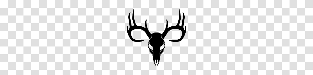 Deer Skull Silhouette, Gray, World Of Warcraft Transparent Png
