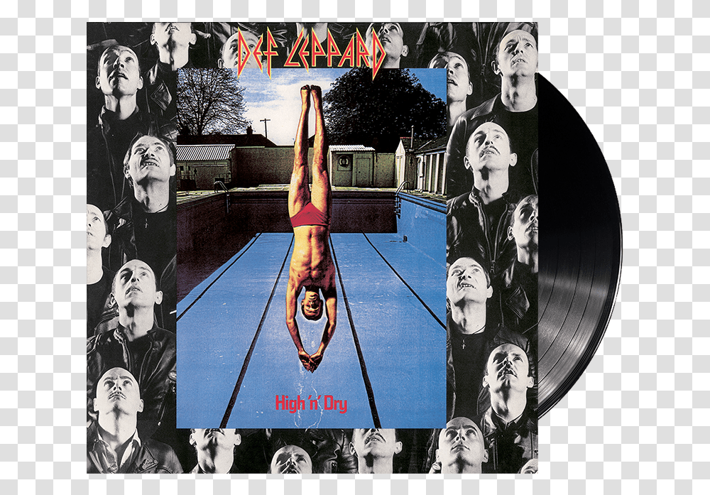 Def Leppard High N Dry, Person, Human, Collage, Poster Transparent Png