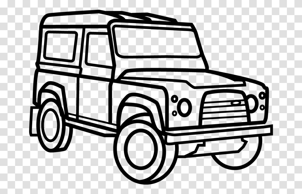 Defender Clipart Land Rover Line Drawing, Gray, World Of Warcraft Transparent Png