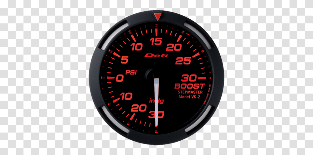 Defi Red Racer 52mm 30 Psi Boost Gauge With White Needle Df06507 Indicator, Tachometer, Clock Tower, Architecture, Building Transparent Png