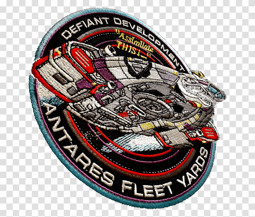 Defiant Antares Fleet Yards Uniform Patch Deep Space Nine Defiant Development Yards Logo, Symbol, Trademark, Badge, Rug Transparent Png