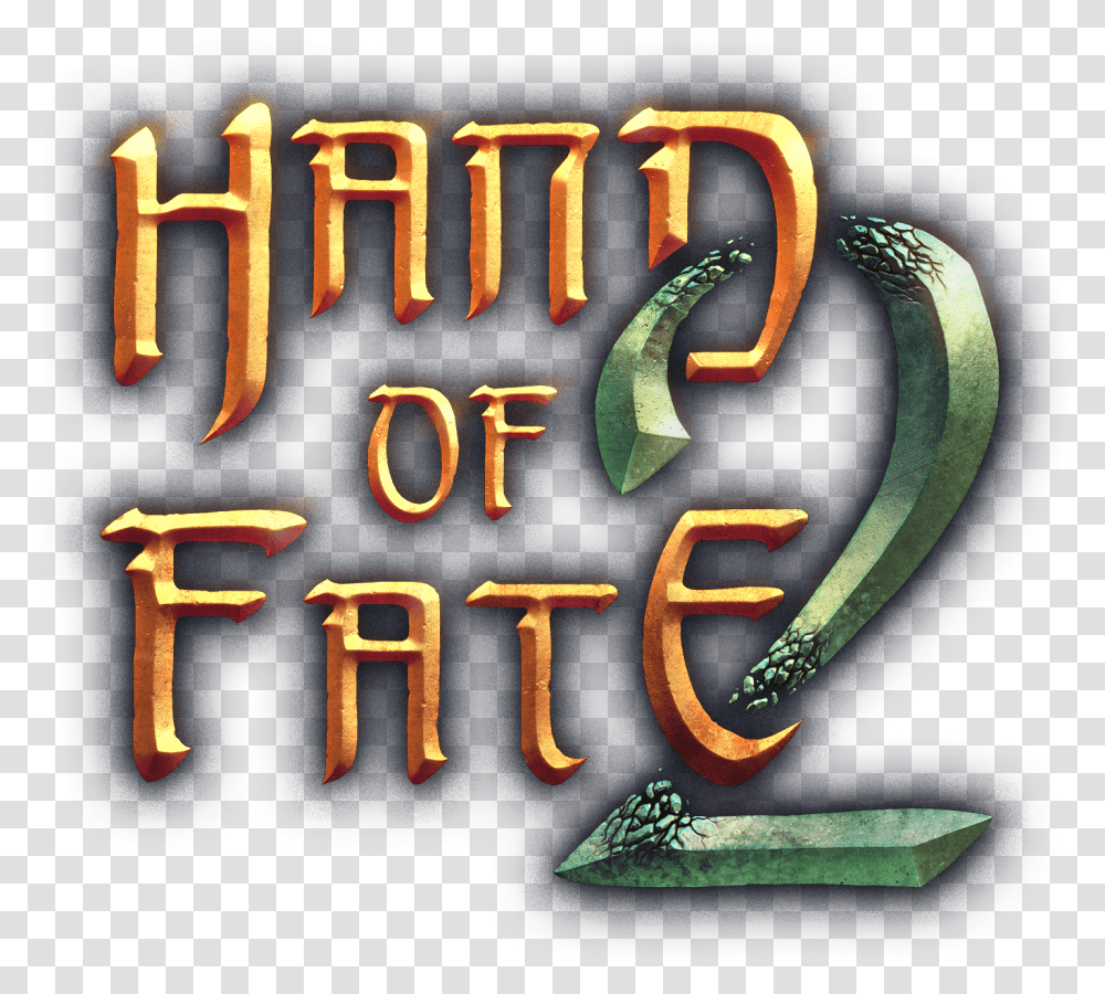 Defiant Development Hand Of Fate 2 Logo, Alphabet, Text, Neon, Light Transparent Png