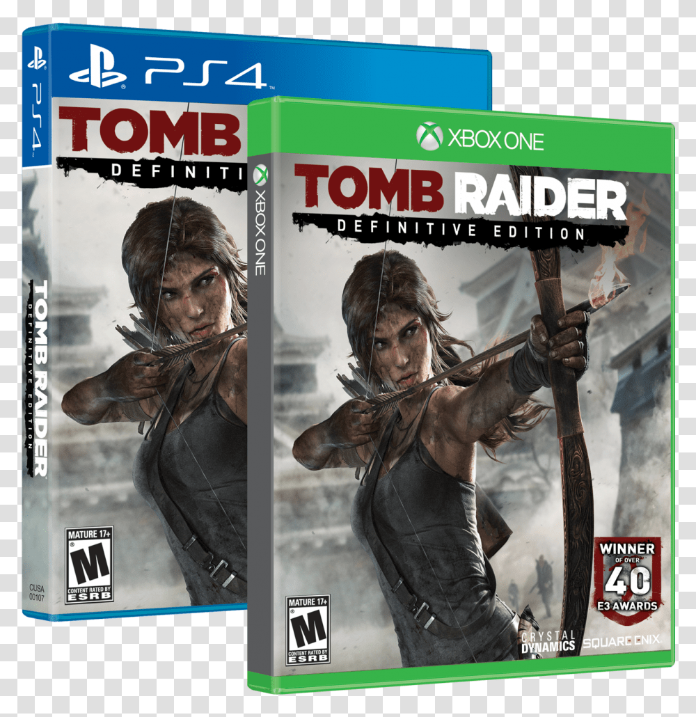Definitive Edition Revealed At Vgxas Revealed During Tomb Raider Definitive Ps4 Cover, Person, Human, Poster, Advertisement Transparent Png