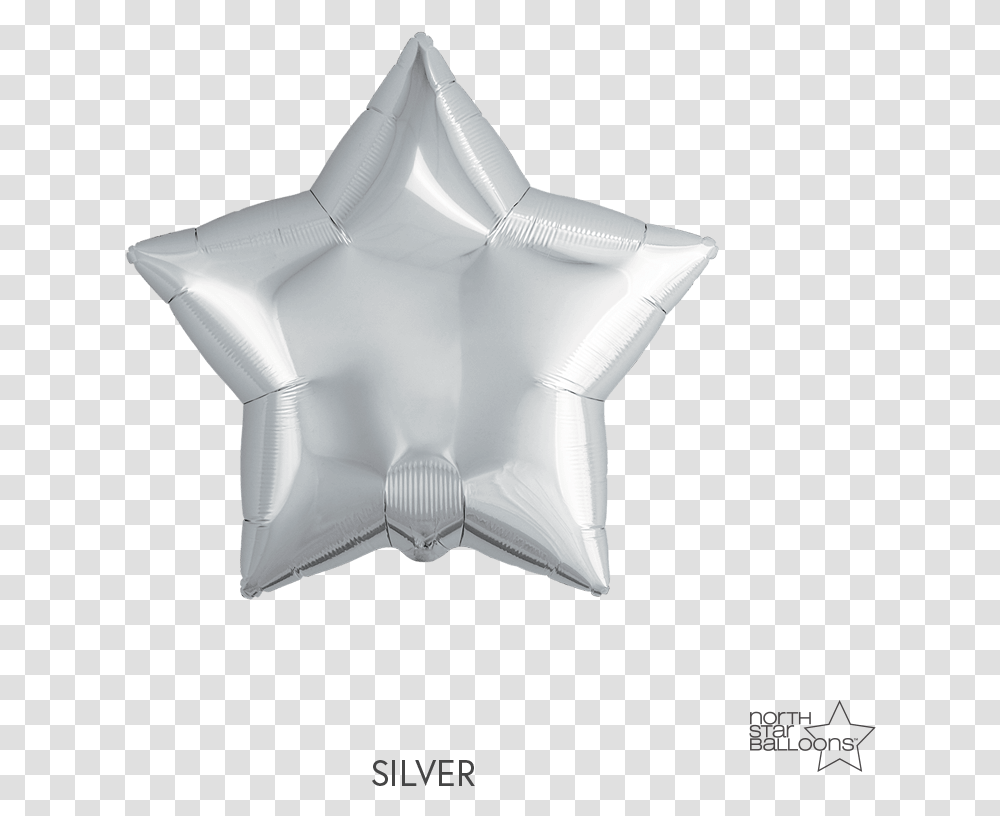 Deflated Balloon Download Silver Star Foil Balloon, Star Symbol, Blouse Transparent Png