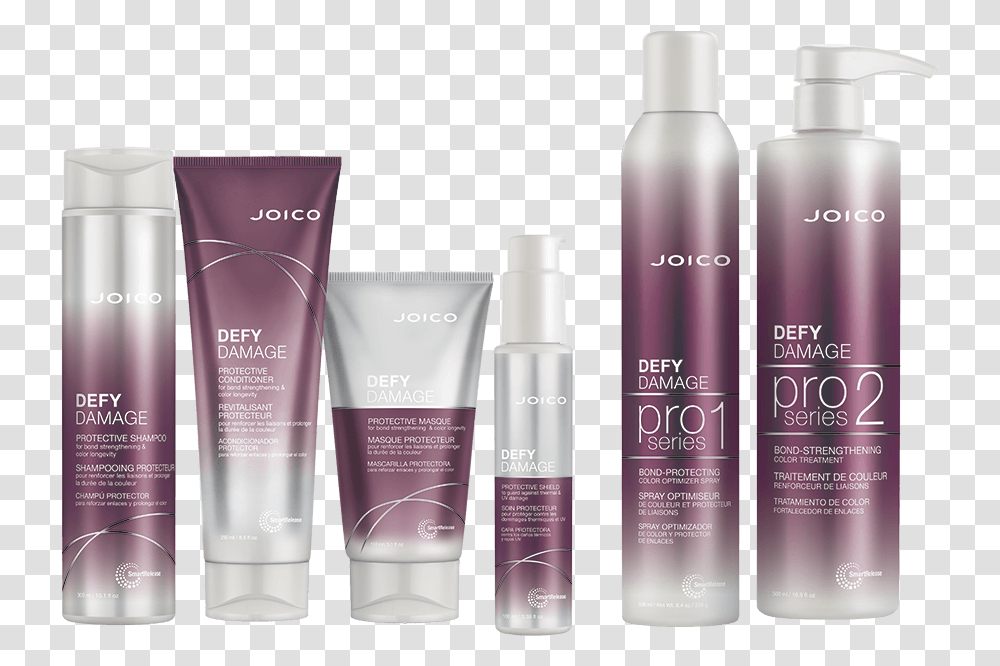 Defy Damage Home Care And Pro Series Joico Defy Damage Pro Series, Shaker, Bottle, Cosmetics, Aluminium Transparent Png